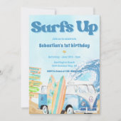 Surfs Up Beach Anniversaire Fête Invitation (Devant)
