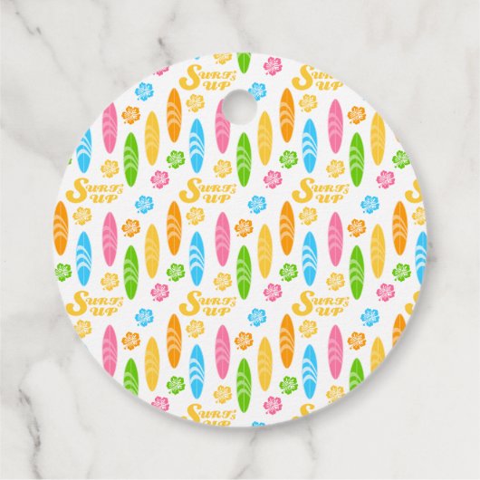 Surf's up boy Verjaardagsfeestje Bedankjes Labels (Achterkant)