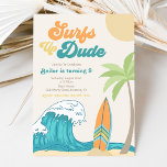 Surfs Up Invitation Anniversaire | Invitation à su<br><div class="desc">Surfs Up Invitation Anniversaire. Prêt à être personnalisé par vous !</div>