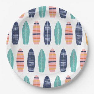 Surfs UP Roze retro strand bus surfplanken Papier Papieren Bordje