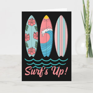 Surf's Up Schattig Surfboard Zomer Strand Hawaï Go Kaart