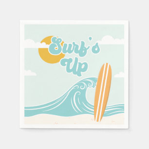 Surf's Up Strand Verjaardag Servetten