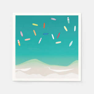 Surf's Up Summer Beach Party Papier Servet