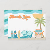 Surf's up Surf Beach Verjaardag Bedankt Kaarten (Voorkant / Achterkant)