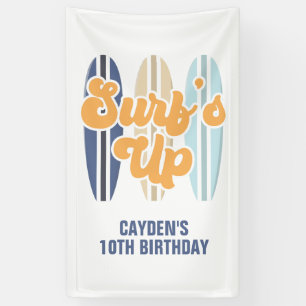Surf's Up Surfboard Strand Verjaardag Spandoek
