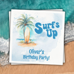 Surf's Up Zomer Strand Verjaardagsfeestje Servet