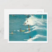 surfscène uit Florida, jaren '60 Briefkaart (Voorkant / Achterkant)