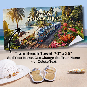 Surfside Flyer Diesel Train op het strand Strandlaken
