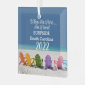 SURFSIDE SOUTH SC BEACH LOVER GIFT ORNAMENT (Voorkant links)