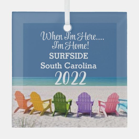 SURFSIDE SOUTH SC BEACH LOVER GIFT ORNAMENT (Voorkant)