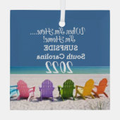 SURFSIDE SOUTH SC BEACH LOVER GIFT ORNAMENT (Achterkant)