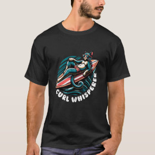 Surfster die golven rijdt Oceaan Krul Fluisteraar T-shirt