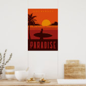 Surfstrand Paradise Poster (Keuken)
