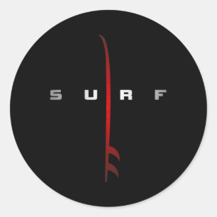 Surfsurferij - Surfer Surf Ronde Sticker