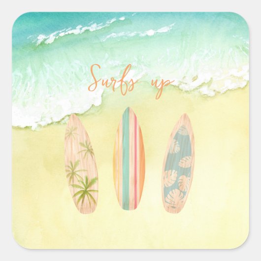 Surft omhoog Stickers de Big One Surfer Verjaardag (Voorkant)