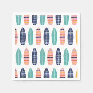 Surft UP Pink retro strand van surfboards Servet