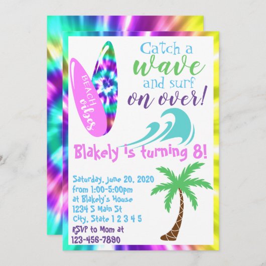 Surfverjaardag Kaart (Voorkant / Achterkant)