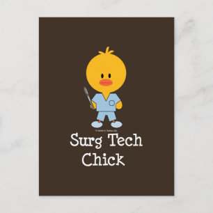 Surg Tech Chick Briefkaart
 Briefkaart