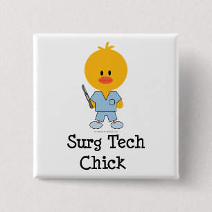 Surg Tech Chick Button 