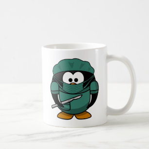 Surgeon Penguin Cartoon Koffiemok