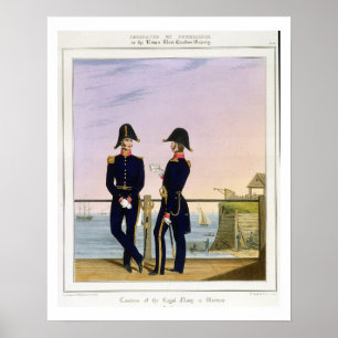 Surgeons, bord 6 van 'Costume of the Royal Navy' Poster