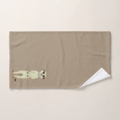Suricate sur beige chanceux (Serviette à main)