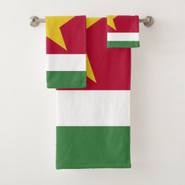 Surinaamse vlag bad handdoek