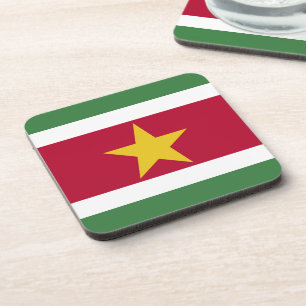 Surinaamse vlag bier onderzetter