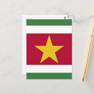 Surinaamse vlag briefkaart