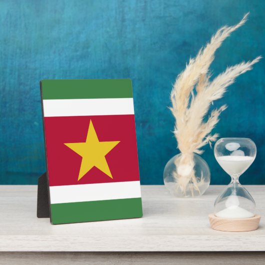 Surinaamse vlag fotoplaat (Zijkant)