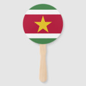 Surinaamse vlag handwaaier (Voorkant)