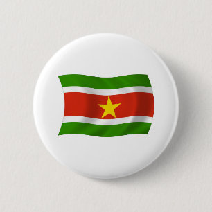 Surinaamse Vlag Knop Ronde Button 5,7 Cm