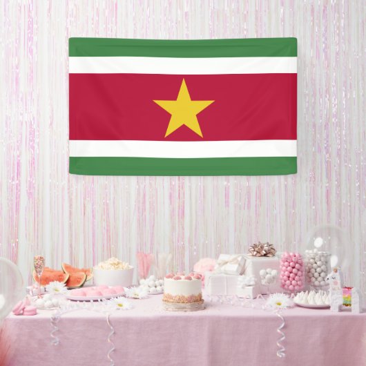 Surinaamse vlag spandoek (Feest)