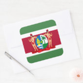 Surinaamse Vlag & Wapen, Vlag van Suriname Vierkante Sticker (Envelop)
