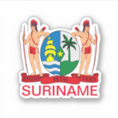Surinaamse wapenschild sticker (Voorkant)