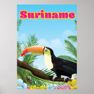 Surinaamse Zuid-Amerikaanse paradijselijke reispos Poster