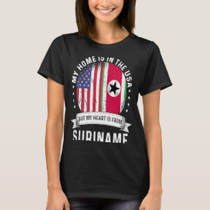 Suriname American Patriot Grown Proud Home USA Fla T-shirt