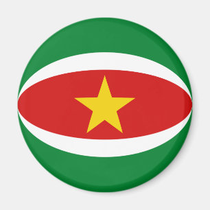 Suriname Fisheye Vlag Magneet
