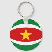 Suriname Fisheye Vlag Sleutelhanger (Voorkant)