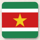 Suriname Flag Bier Onderzetter (Voorkant)