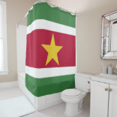 Suriname Flag Douchegordijn (In situ)