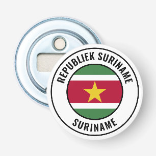Suriname Flag: geweldige patriottische bottenopene Button Flesopener