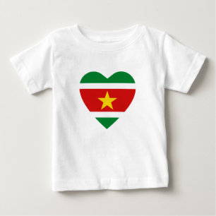 Suriname Flag Hart T-shirt