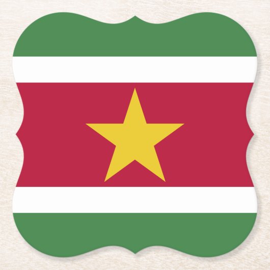Suriname Flag Kartonnen Onderzetters (Voorkant)