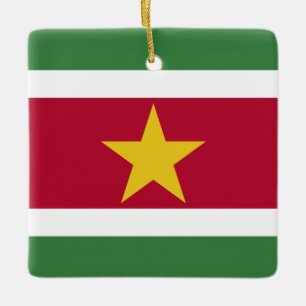 Suriname Flag Keramisch Ornament