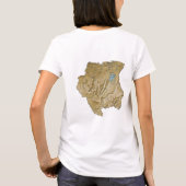 Suriname Flag + Map + Tekst T-Shirt (Achterkant)