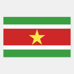Suriname Flag Rechthoekige Sticker
