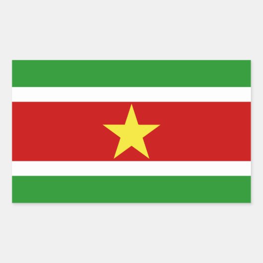 Suriname Flag | Rechthoekige Sticker (Voorkant)