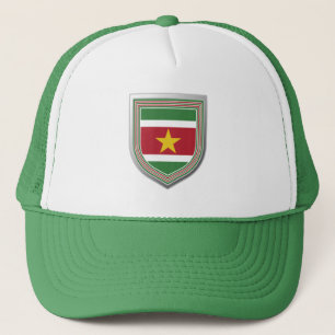 Suriname Flag Shield Trucker Pet