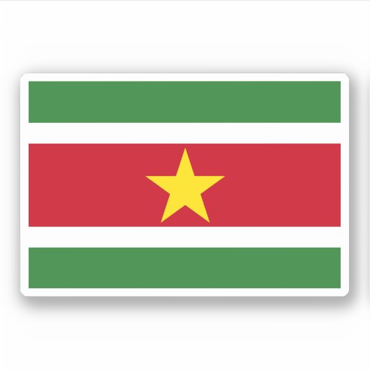 Suriname Flag Sticker (Voorkant)
